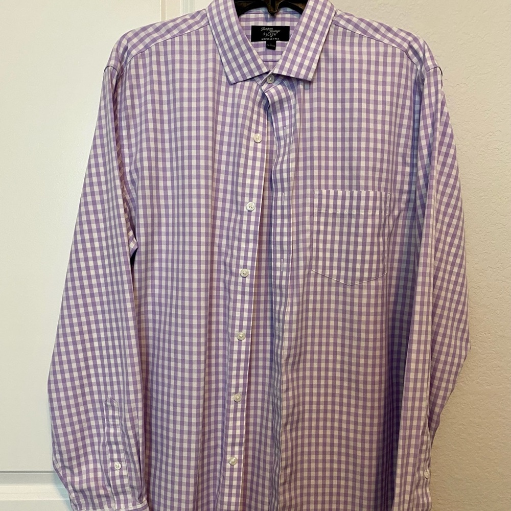 J. Crew - Men’s L Button-down Shirt, purple check